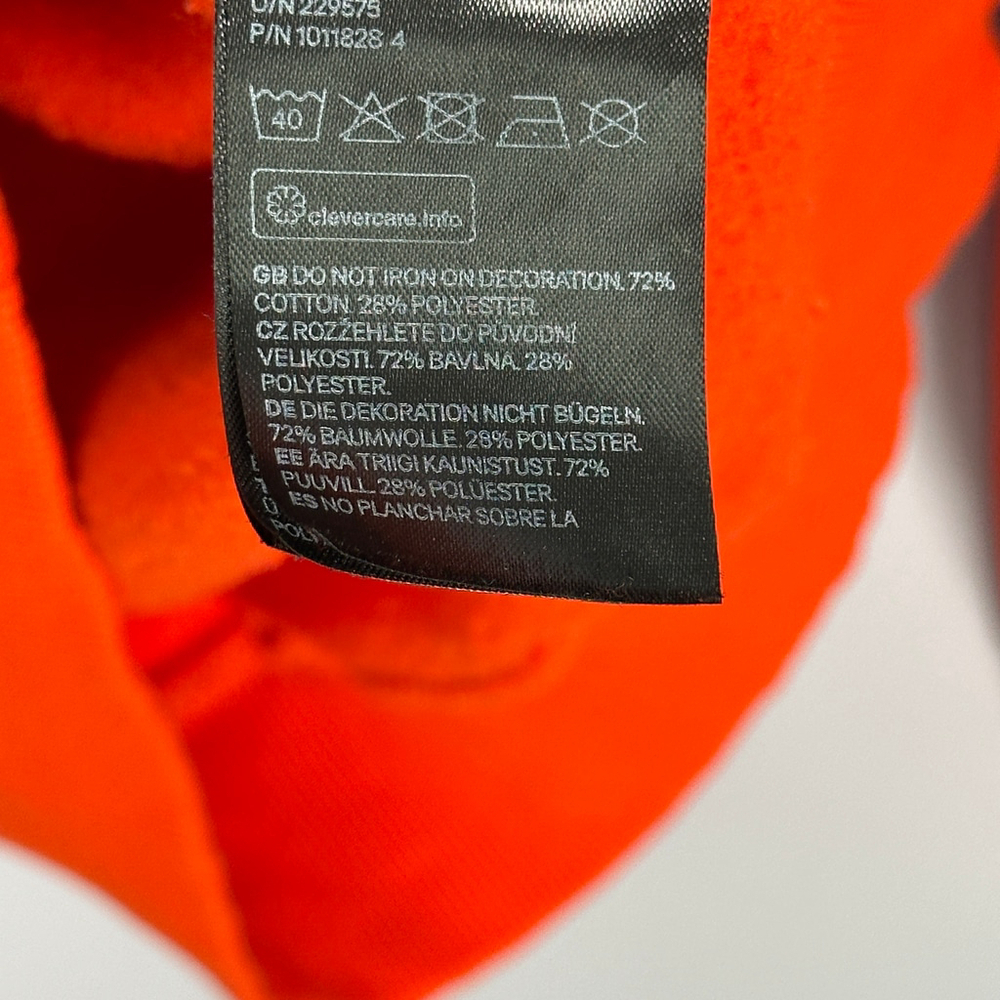 H&M Orange Red PARIS Crew neck‎ Sweater Small - Picture 5 of 6